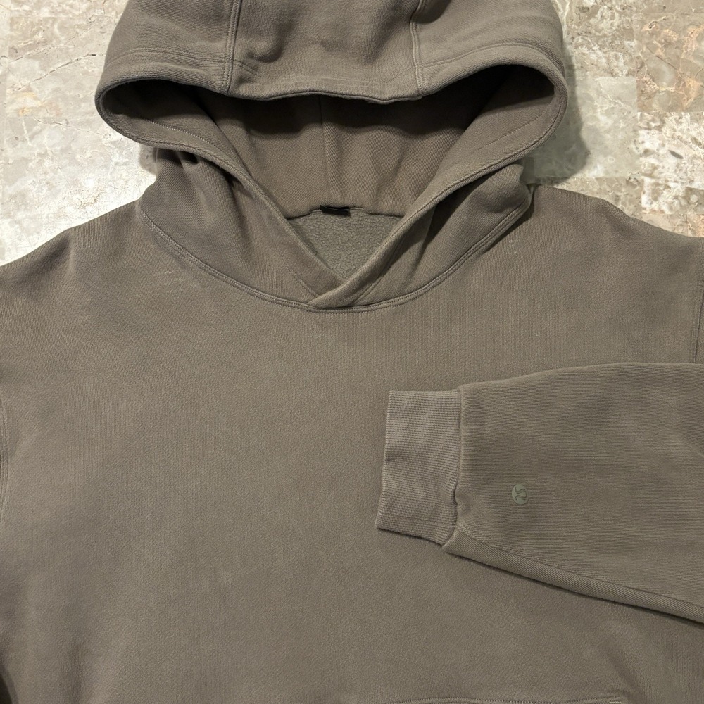 Lululemon Steady State Hoodie Mens Large Brown Mocha Relaxed Fit Fleece M3ERZS